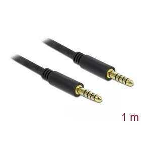   Delock 5 tűs apa-apa sztereó jack kábel 4,4 mm-es átmérő, 1 m hosszú fekete (85791)