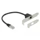 Delock Hálózat Bővítő Kábel RJ45 Cat.5e 30 cm általános vagy LP rekesz edénnyel (slot bracket) (85803)