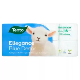   TENTO toalettpapír Ellegance Blue Decor 3 rétegű 16 tekercses