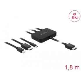   Delock USB-C , HDMI vagy mini DisplayPort 4K HDMI 1,8 m adapterkábelhez (85830)