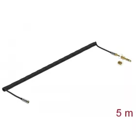   Delock Összecsavart kábelbővítmény 3,5 mm 3 tűs Sztereo Jack apa   Sztereo Jack anya 6,35 mm csavar (85834)