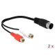 Delock DIN kábel dióda 5 tűs csatlakozó - 2 x RCA anya csatlakozó 20 cm