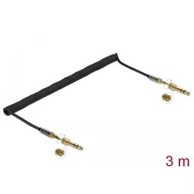   Delock Összecsavart kábelbővítmény 3,5 mm 3 tűs Sztereo Jack apa   Sztereo Jack apa csavar adapterre (85838)
