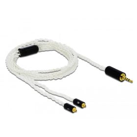   Delock Audio kábel 2,5 mm 4 tűs sztereo jack apa - 2 x MMCX apa 1,20 m (85848)