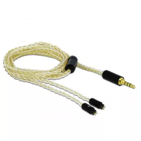   Delock Audio kábel 3,5 mm 4 tűs sztereo jack apa - 2 x 2 tűs apa 1,25 m (85849)