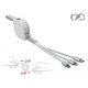 Delock 3az1-ben USB-A - Lightning/MicroUSB/USB-C visszahúzható töltőkábel fehér (85850)