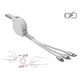 Delock 3az1-ben USB-A - Lightning/MicroUSB/USB-C visszahúzható töltőkábel fehér (85850)