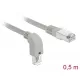 Delock Hálózati kábel RJ45 Cat.6A S/FTP, lefelé néző / egyenes 0,5 m
