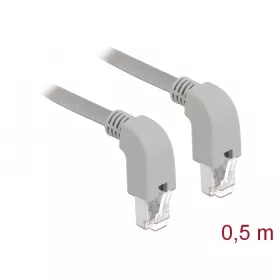   Delock Hálózati kábel RJ45 Cat.6A S/FTP lefelé néző / lefelé néző 0,5 m