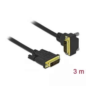 Delock DVI kábel 24+1 apa - 24+1 apa hajlított 3 m
