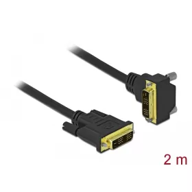 Delock DVI kábel 18+1 apa - 18+1 apa hajlított 2 m