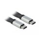 Delock USB 3.2 Gen 2 FPC lapos kábel USB Type-C - USB Type-C 22 cm PD 3 A E-Marker (85926)