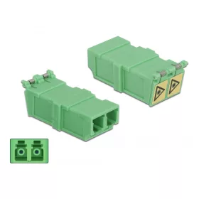   Delock Kapcsoló Párosító lézervédő zárral / borítással LC Duplex anya - LC Duplex anya 4 db (85927)