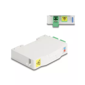  Delock Optikai szál csatlakoztató doboz DIN sínhez csatlakozó tartállyal és 2 x SC Simplex coupler-rel (85935)