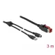 Delock PoweredUSB kábel apa 24 V > A-típusú USB apa + Mini-DIN 3 tűs apa 3 m, POS nyomtatókhoz és cs (85942)