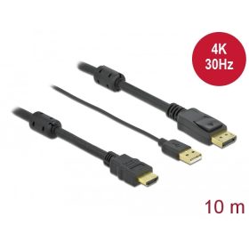 Delock HDMI -> DisplayPort kábel 4K30Hz 10m (85968)