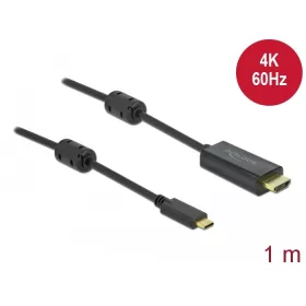  Delock aktív USB Type-C - HDMI kábel (DP Alt Mode) 4K, 60Hz 1m fekete (85969)