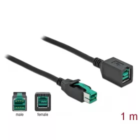 Delock PoweredUSB bővítőkábel 12 V 1 m