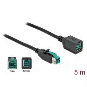 Delock PoweredUSB bővítőkábel 12 V 5 m
