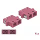 Delock SC optikai szálas csatlakozó duplex anya - SC duplex anya, multimódosú 4 db. ibolya (85998)