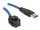 Delock Keystone modul, USB 3.0 A-csatlakozóhüvely 250  > USB 3.0 A-csatlakozódugó, 1,5 m kábellel (86011)