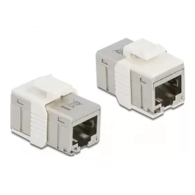   Delock fémszínű adapter RJ45 anya - RJ45 anya Cat.6A (86012)