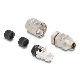   Delock M12 dugaszoló szerelvény 8 tűs X kódolt Cat.6A (86032)