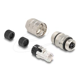 Delock M12 hüvely szerelvény 8 tűs X kódolt Cat.6A