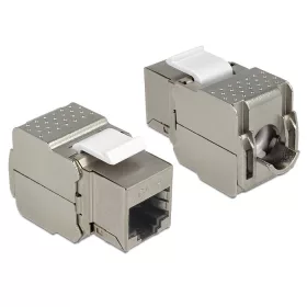   Delock Keystone modul RJ45 anya > RJ45 anya Cat.6, szürke
