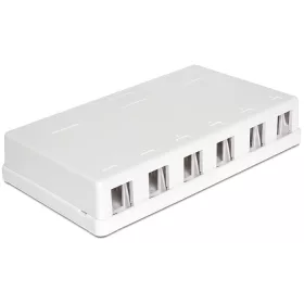 DeLock Keystone falra szerelhető doboz 6 portos (86227)