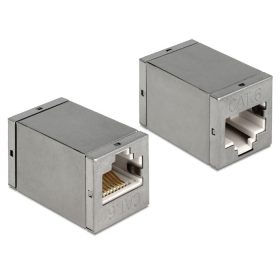   Delock kompakt RJ45-aljzat > RJ45-aljzat, Cat.6 STP adapter (86250)