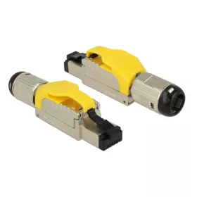 Delock RJ45 dugaszoló szerelvény Cat.6A anyaga: fém