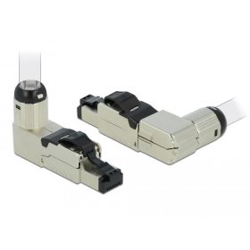   Delock RJ45 dugaszoló szerelvény Cat.6A fém ívelt (86289)