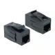 Delock Keystone modul RJ45-aljzat -> RJ45-aljzat Cat.6A UTP fekete (86298)