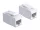 Delock Keystone modul, RJ45-aljzat > RJ45-aljzat, Cat.6A UTP, fehér (86299)