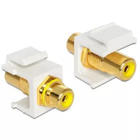   Delock Keystone modul RCA anya > RCA anya, aranyozott csatlakozó, sárga (86309)
