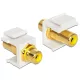 Delock Keystone modul RCA anya > RCA anya, aranyozott csatlakozó, sárga (86309)