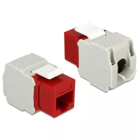   Delock Keystone modul RJ45 jack > LSA Cat.6 UTP piros-fehér (86344)
