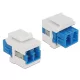 Delock Keystone modul LC Duplex anya > LC Duplex anya single-mode (86357)