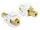Delock Keystone Module stereo jack anya 3.5 mm 4 pin > stereo jack anya 3.5 mm 4 pin, aranyozott, fe (86363)