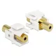 Delock Keystone Module stereo jack anya 3.5 mm 4 pin > stereo jack anya 3.5 mm 4 pin, aranyozott, fe (86363)