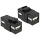 Delock Keystone modul USB 2.0 A foglalat > USB 2.0 A foglalat, fekete (86367)