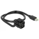 Delock Keystone modul 110 -s mini Displayport aljzat > mini Displayport dugó csatlakozókkal, 50cm (86374)