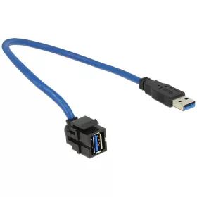   Delock Keystone modul USB 3.0 A anya > USB 3.0 A apa 250  kábellel
