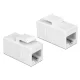 Delock Keystone modul, RJ45-aljzat > RJ45-aljzat, Cat.6 UTP, fehér