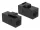 Delock Keystone modul, RJ45-aljzat > RJ45-aljzat, Cat.6 UTP, fekete (86381)