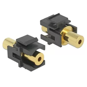   Delock Keystone modul sztereó jack anya 3,5 mm 4 tűs > sztereó jack anya 3,5 mm 4 tűs aranyozott