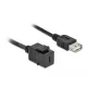 Delock Keystone modul, USB 2.0 C-csatlakozóhüvely > USB 2.0 A-csatlakozóhüvely, kábellel