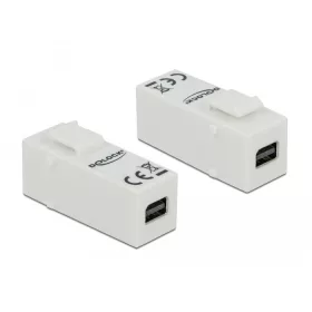   Delock Keystone modul, mini DisplayPort-csatlakozóhüvely > mini DisplayPort-csatlakozóhüvely (86387)