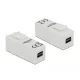 Delock Keystone modul, mini DisplayPort-csatlakozóhüvely > mini DisplayPort-csatlakozóhüvely (86387)